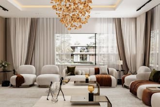 do architectural exterior interior design and 3d rendering for house interior