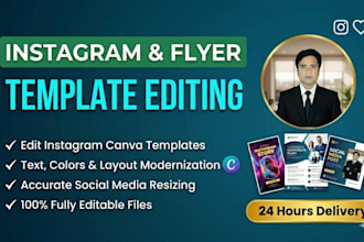 edit canva instagram post and flyer templates professionally