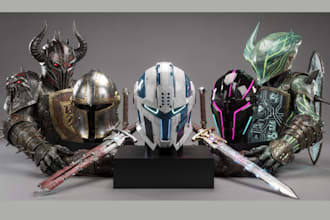 design 3d cosplay props cosplay armor 3d helmet mask 3d weapon for 3d printing