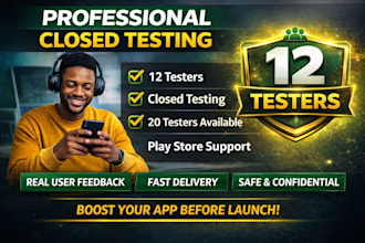 provide 12 testers or 20 testers for closed testing
