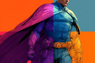 superhero character for comics