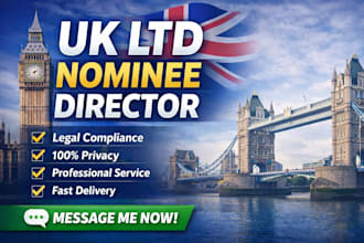be your UK ltd nominee director for legal compliance and privacy