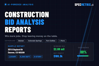 deliver an ai powered construction bid analysis report for colorado contractors