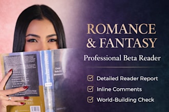 be your romance beta reader, fantasy beta reader and beta read your manuscript