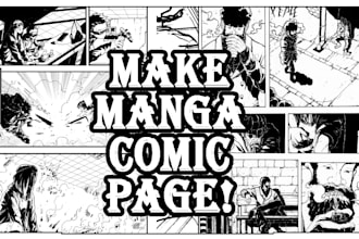draw amazing manga comic page for your journey