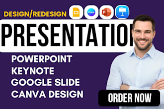 design sales and fundraising presentations, powerpoint, canva and google slides