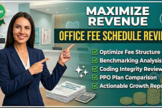 perform a office fee review and analysis to increase revenue