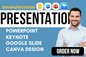 redesign modern investor pitch deck, google slides presentation, master slide