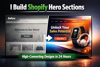 design shopify hero banner hero section that boosts conversions in 24h