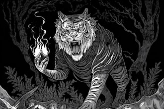 make stunning linocut or woodcut style illustrations