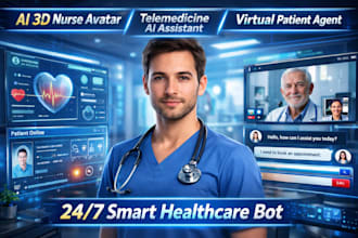 create ai virtual 3d nurse avatar, ai patient assistant, telemedicine ai agent