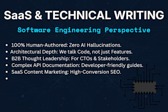 write professional technical saas content and software documentation