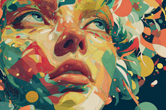 paint a digital abstract art illustration