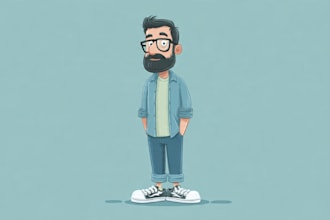 draw a cartoon illustration