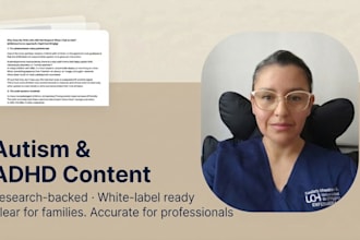 write SEO blog posts about autism and adhd
