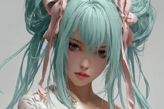draw concept beautifull anime character