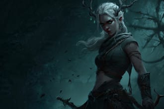draw your character in a dark fantasy