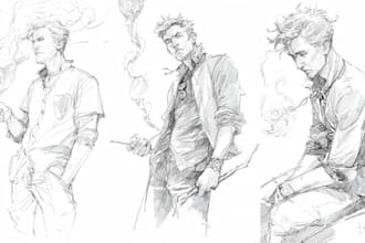 draw sketches with your character