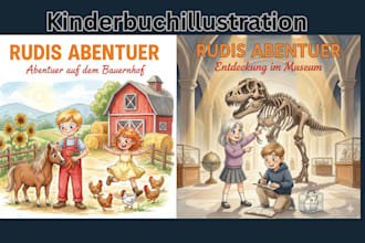 aquarell kinderbuchillustration und buchillustration für bilderbuch