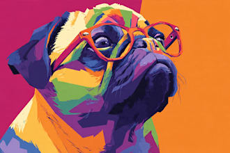 draw your pet into wpap pop art