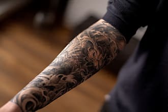 create a tattoo design of tattoo sleeve