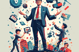 create a political cartoon or editorial illustration
