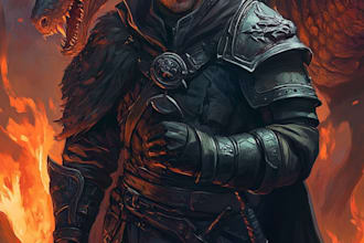 paint your dark fantasy dnd character illustration