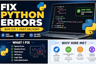fix python bugs, errors, and code issues quickly