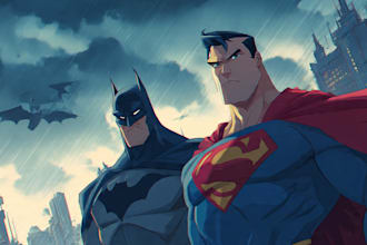 create concept art superhero character design for comics