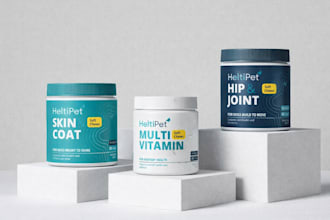 design premium minimalist label for supplement product