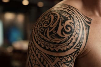 design a polynesian maori tribal tattoo