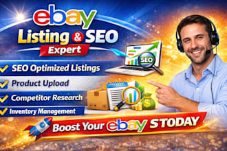 do ebay listing, ebay product listing, ebay SEO and product upload