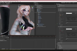 do rig mmd, vrchat, retopologize, vrm, vroid, weight paint,blendshape