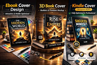 design professional e book cover for kindle, KDP PDF books