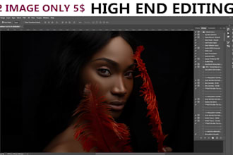 do professional high end photo retouching and skin retouch