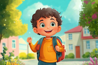 do hand drawn watercolor illustrations and children