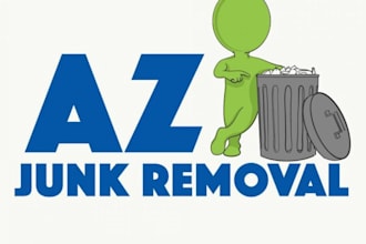 design a professional junk removal and hauling logo for your business