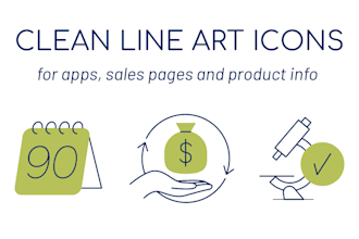 design clean line art icons