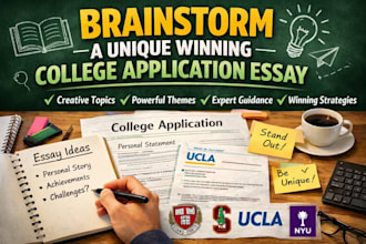 brainstorm a unique  winning college application essay