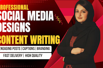 design and write social media content