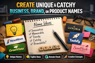 create unique and catchy business, brand, or product names