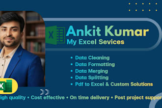 clean, format, merge and splite excel data quickly