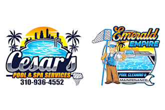 design unique pool logo