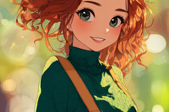 illustrate a detailed anime character illustration
