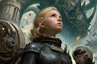 draw sci fi illustration and sci fi sci fi illustration