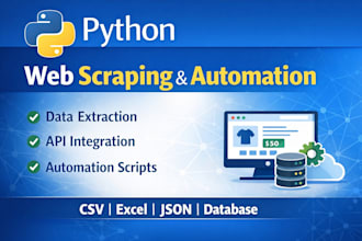 build backend apis, automation scripts, and web scraping solutions