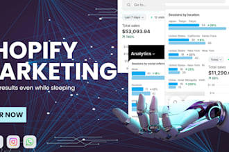 do a complete ai shopify marketing manage dropshipping to generate sales