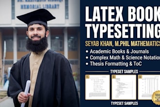 format and typeset your academic book in latex