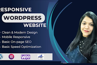design a responsive wordpress website with basic SEO
