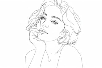 draw one line art minimalist line art illustration